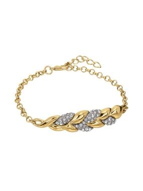 Danbury Mint Gold-Tone Golden Glamour Olive Branch Bracelet